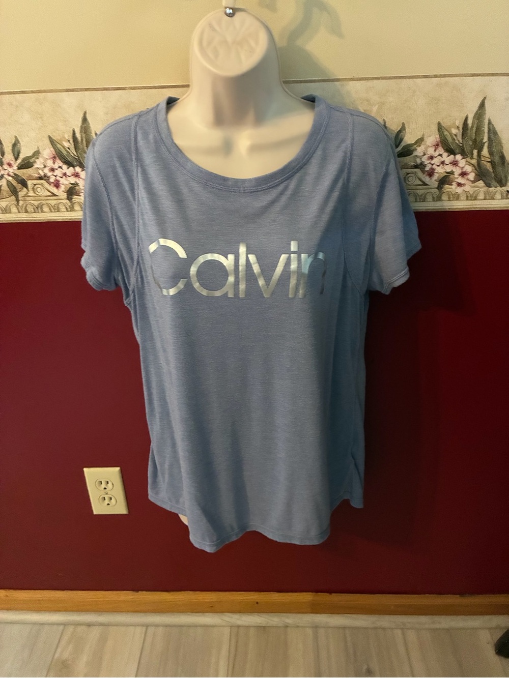Calvin Klein Light Blue Short Sleeve Logo Tee